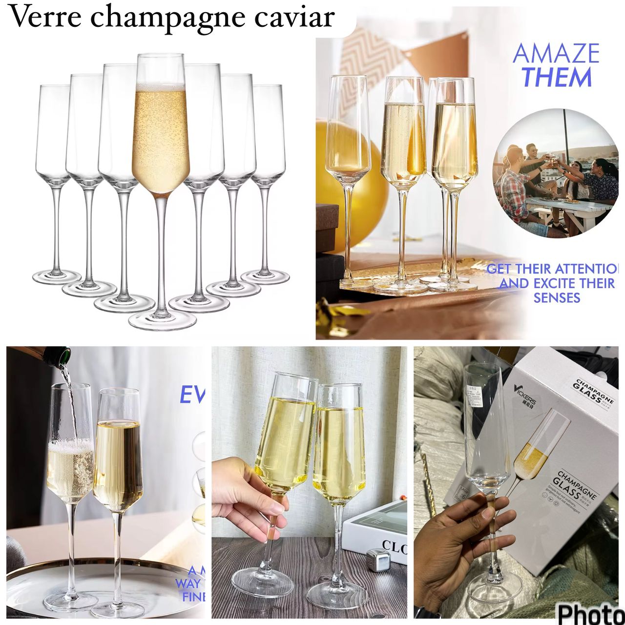 Verre à champagne à caviar